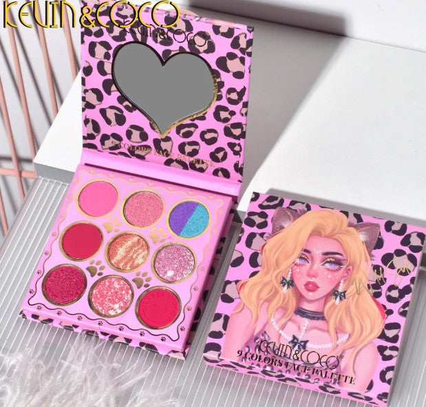 Paleta de Sombras Nueve Colores Kevin&Coco