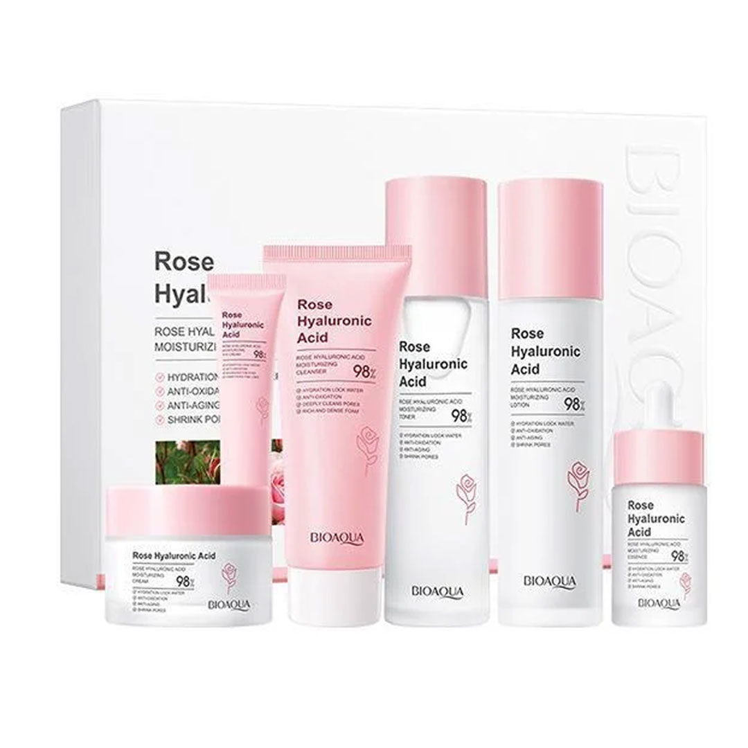 Kit Facial de Rosas y Acido Hialurónico Bioaqua