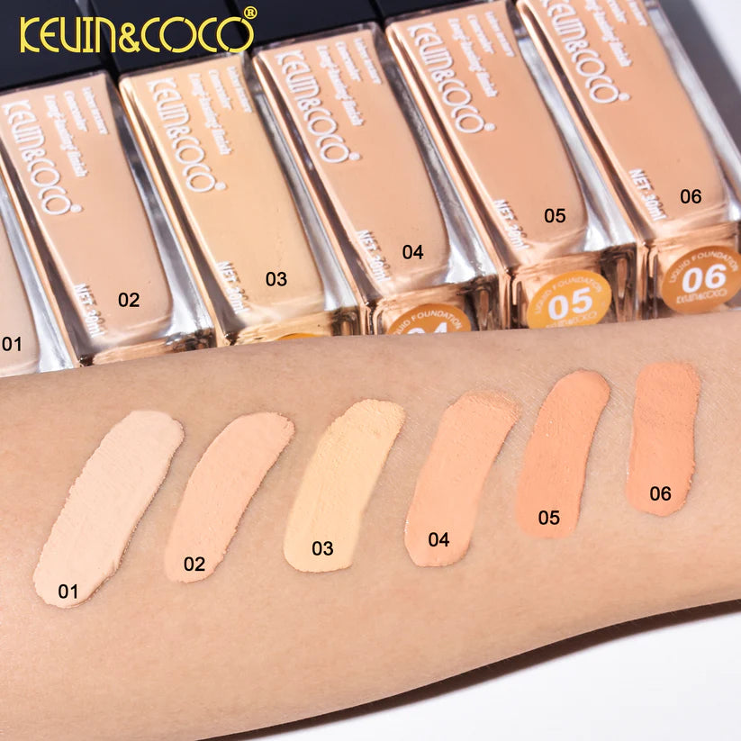 Base y Corrector Liquida Larga Duración - Marca Kevin & Coco