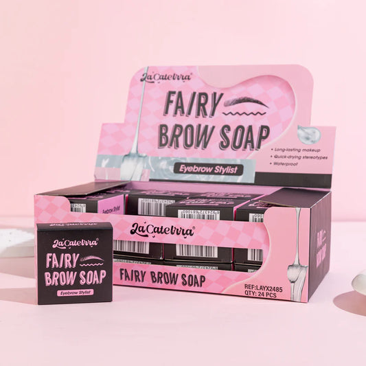 Jabón Fijador con cepillo para Cejas Marca La Catelrra