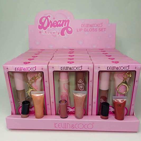 Kit llavero labial y Brillo - Kevin & Coco - Lip Gloss Set