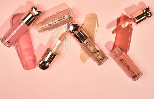 kit rubor/ iluminador/ brocha kevin&coco