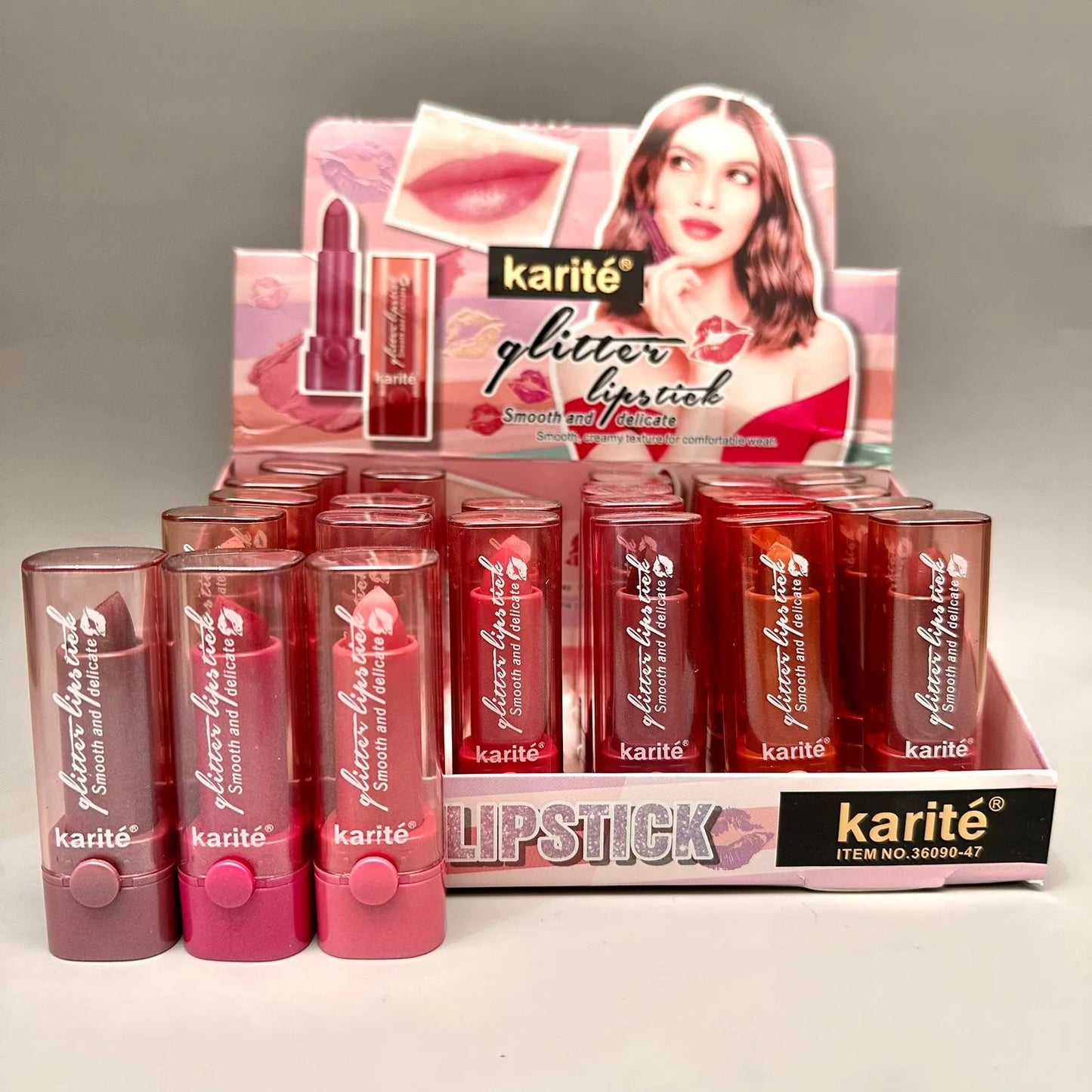 Labial Barra Lipstick Glitter - Karite