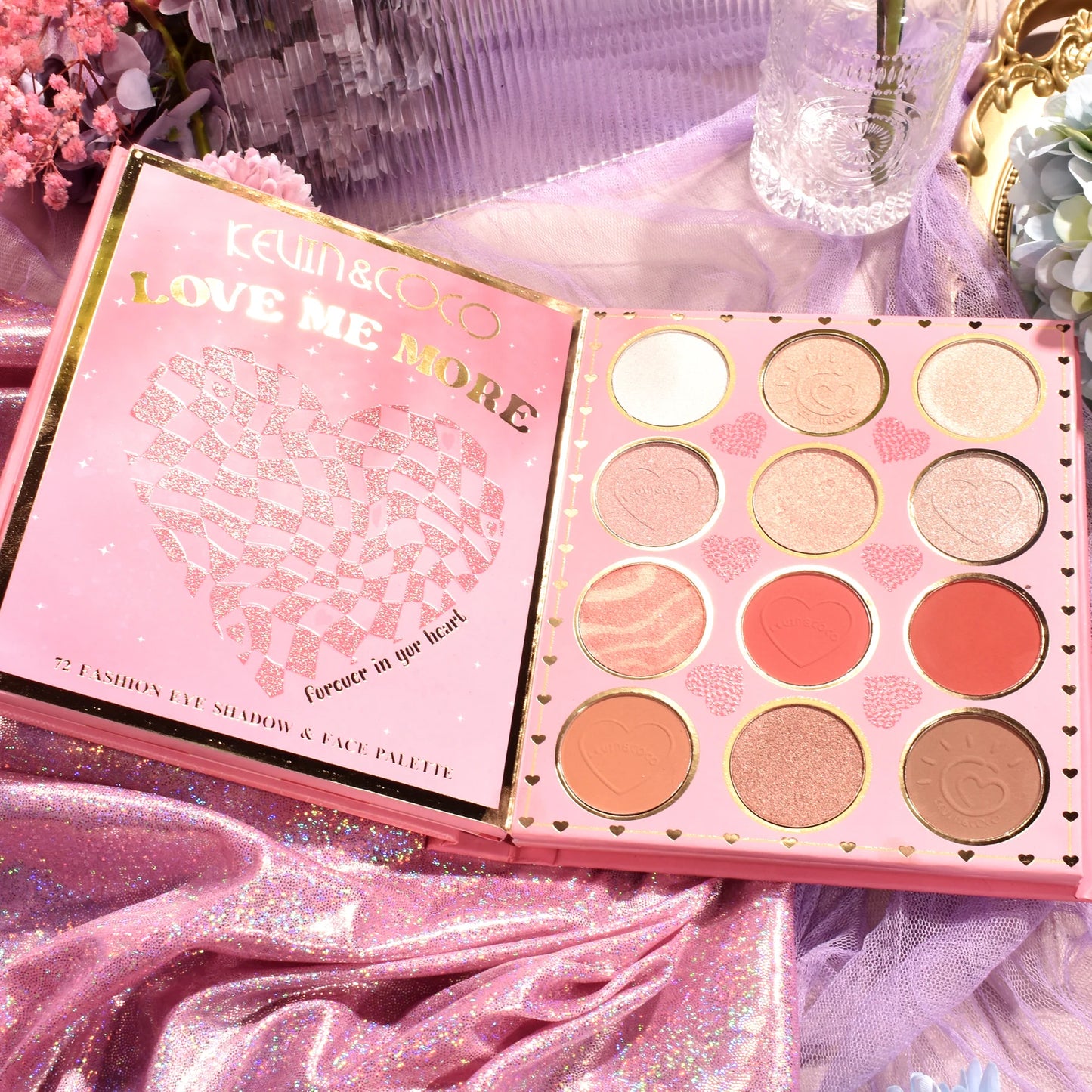 Paleta de Sombras Libro Vintage Girl de 72 colores - Kevin & Coco