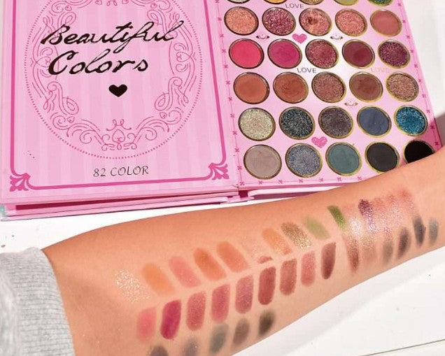 Paleta de Sombras LIBRO DE MAQUILLAJE KEVIN&COCO 82 TONOS