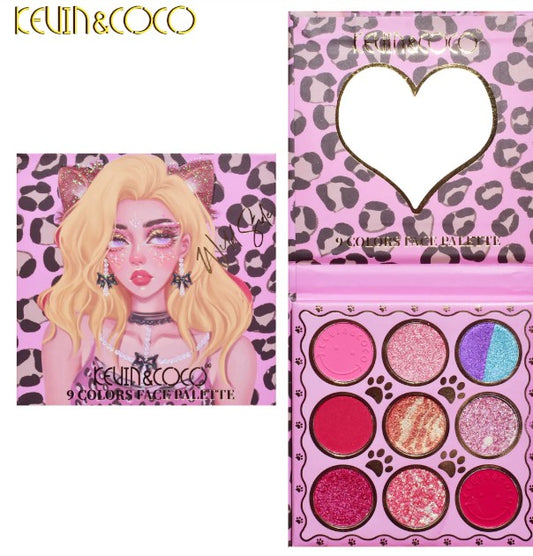Paleta de Sombras Nueve Colores Kevin&Coco
