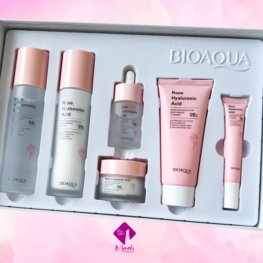 Kit Facial de Rosas y Acido Hialurónico Bioaqua
