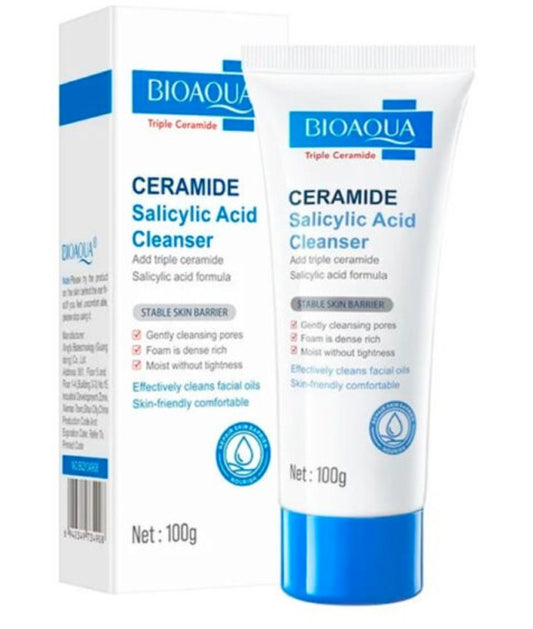 JABON FACIAL CERAMIDAS Y ACIDO SALICILICO BIOAQUA