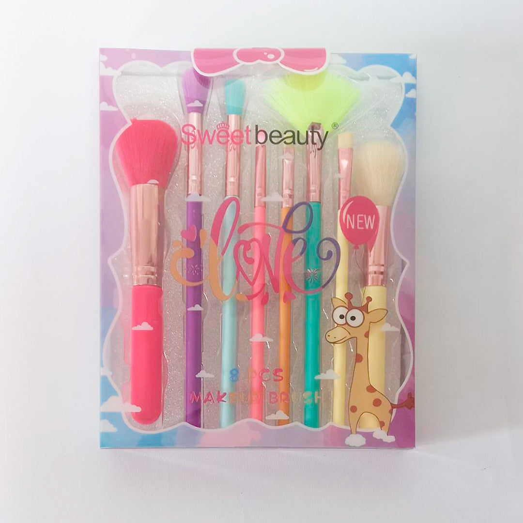 Set de 8 Brochas Sweet Beauty Love