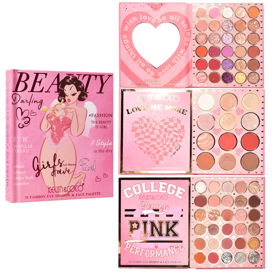 Paleta de Sombras Libro Vintage Girl de 72 colores - Kevin & Coco