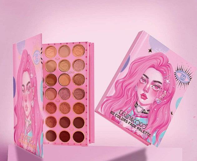 Paleta de Sombras LIBRO DE MAQUILLAJE KEVIN&COCO 82 TONOS